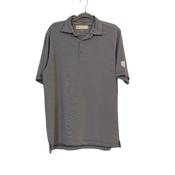 Donald Ross Other - Donald Ross Men’s Golf Polo Shirt Medium Embroidered Logo MCC Striped Preppy